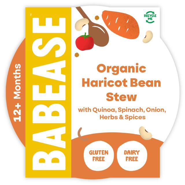 Babease Organic Haricot Bean Stew Baby Food Pot 12+months 200g - McGrocer
