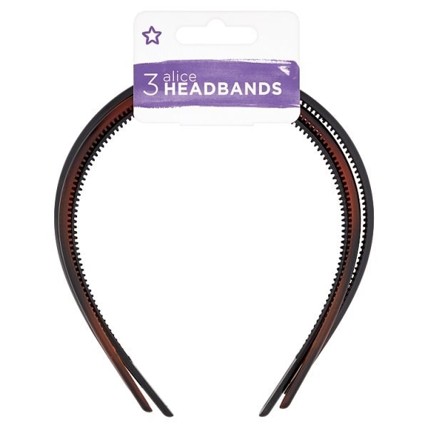 Superdrug Black and Brown Alice Bands 3 GOODS Superdrug