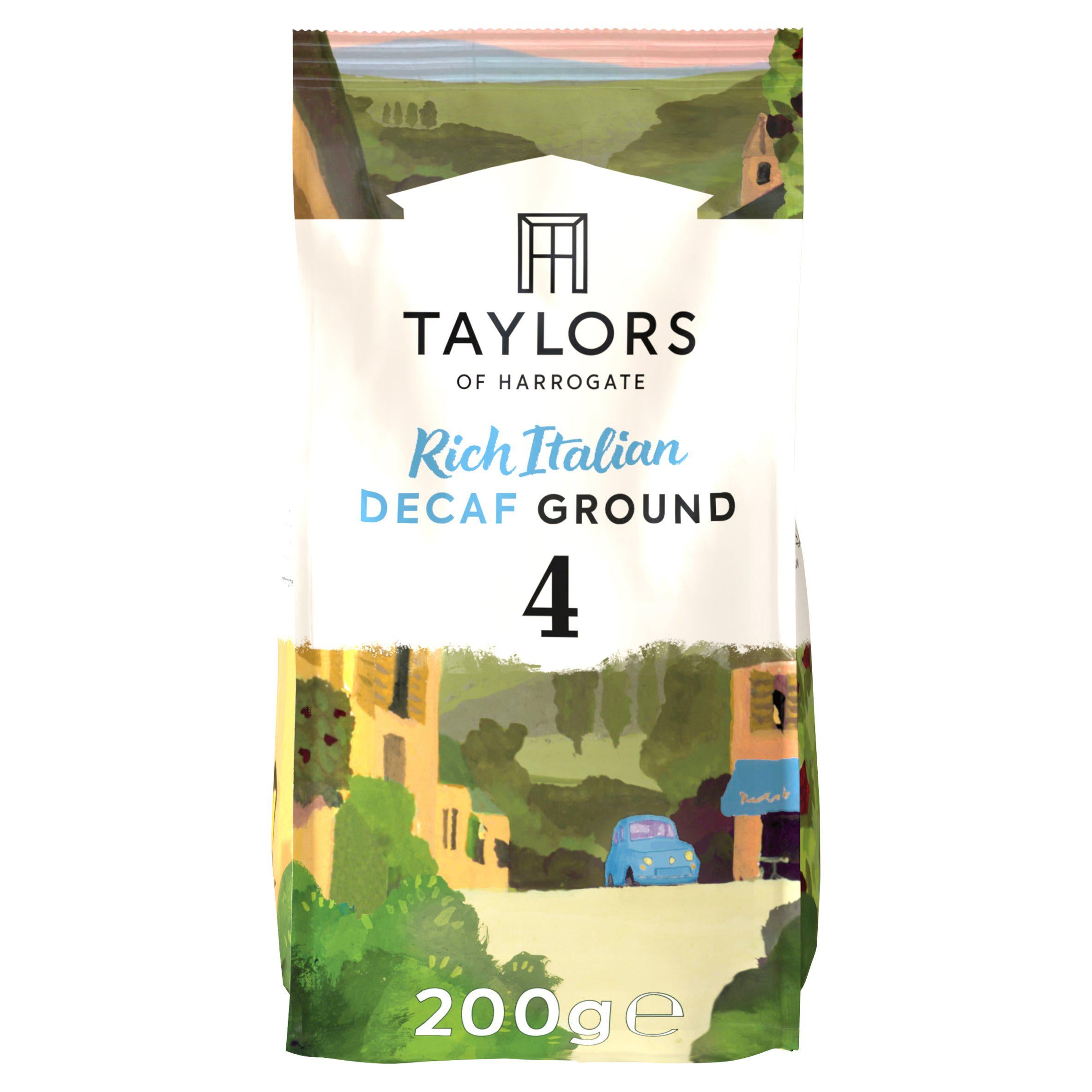 Taylors of Harrogate Rich Italian Decaf Roast Ground Coffee 200g GOODS Sainsburys