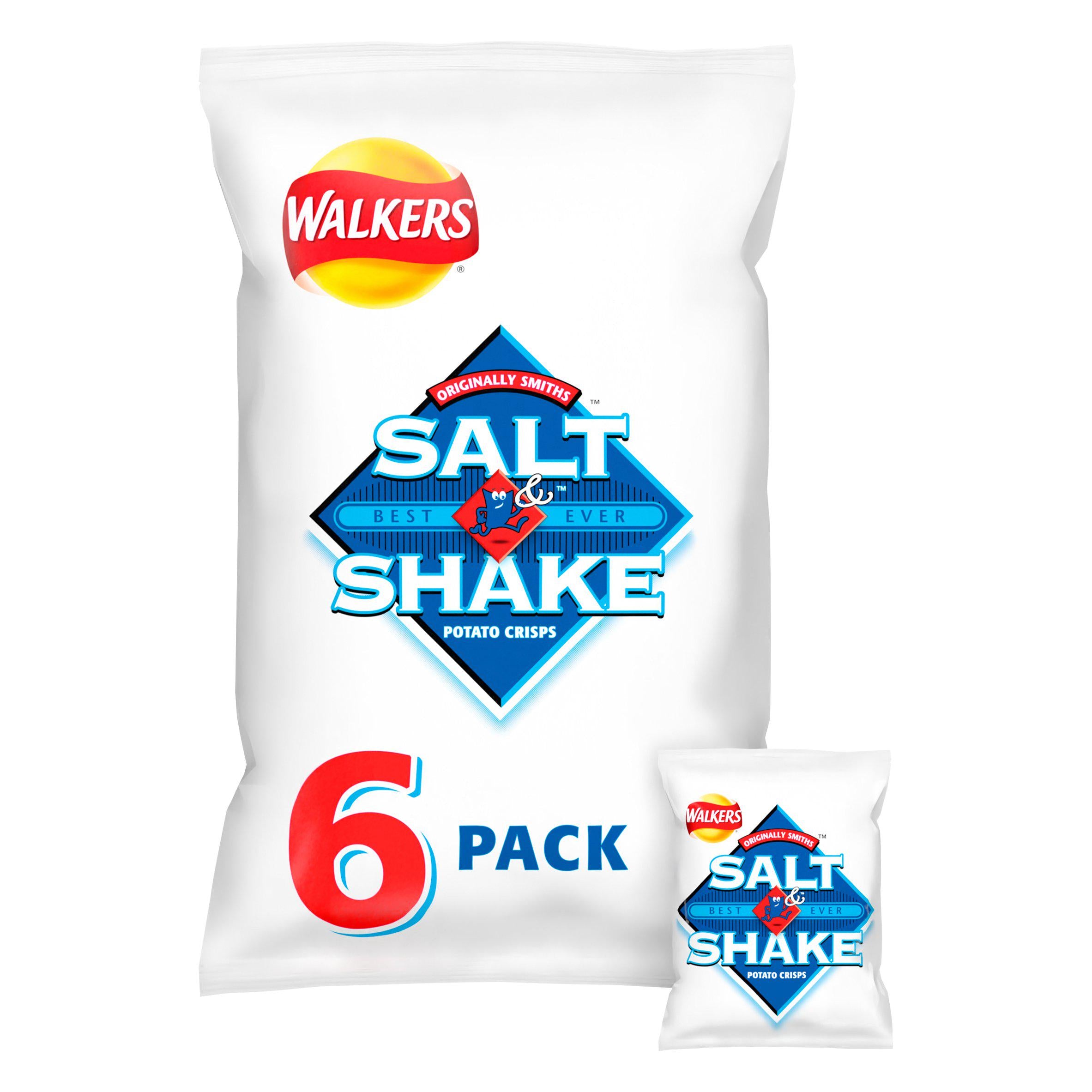 Walkers Salt & Shake Multipack Crisps 6x24g GOODS Sainsburys