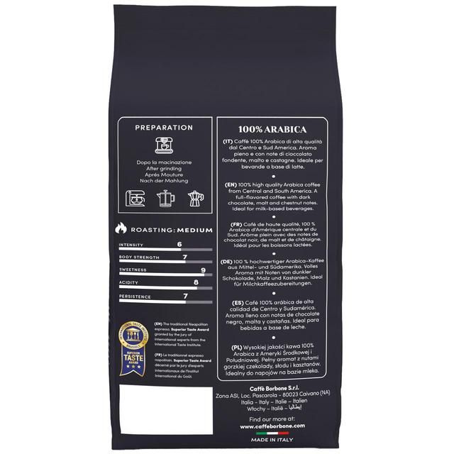 Caffe Borbone 100% Arabica Intensity 6 Coffee Beans 1kg