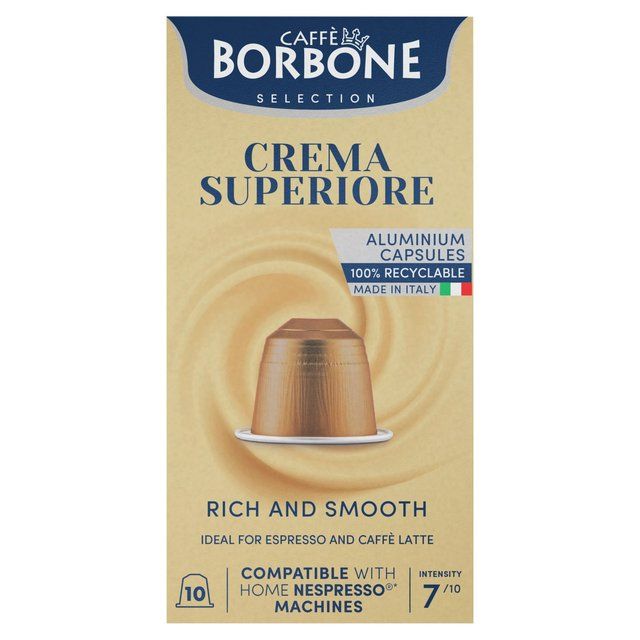 Caffe Borbone Crema Superior Intensity 7 Nespresso Compatible Capsules (10) 10 per pack