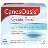 Canesten Canesoasis Cystitis Relief Sachet Pack 6 per pack