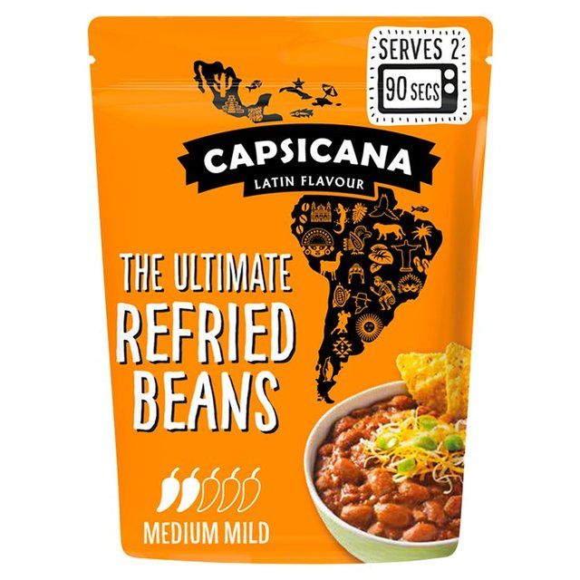 Capsicana Mexican Refried Chipotle Pinto Beans Medium/Mild 200g