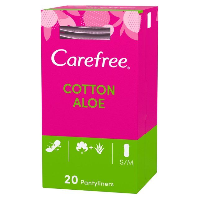 Carefree Breathable Pantyliners with Aloe Single Wrapped 20 per pack