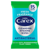 Carex Biodegradable Antibacterial Hand Wipes 15 per pack