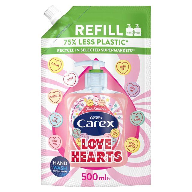 Carex Fun Editions Love Hearts Antibacterial Handwash Refill 500ml