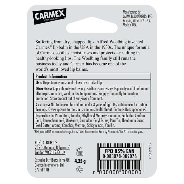 Carmex Strawberry Lip Balm Click Stick SPF15 4.25g