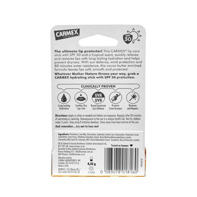 Carmex Tropical SPF 30 Lip Balm 4.25g