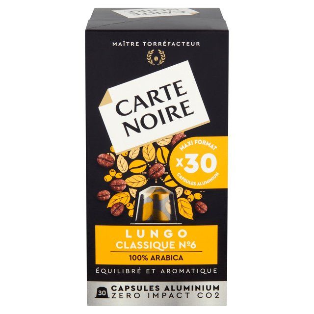 Carte Noire Lungo Aluminium Nespresso Compatible Capsules 30 per pack