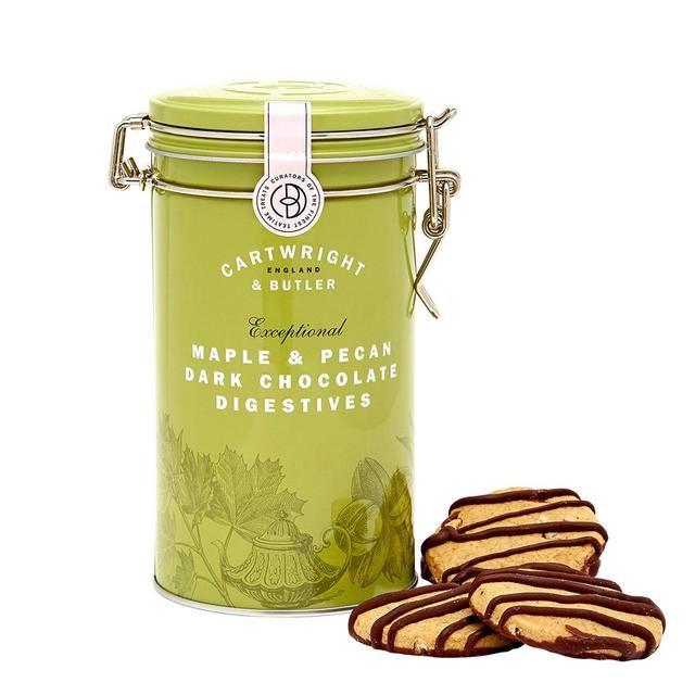 Cartwright & Butler Maple & Pecan Dark Chocolate Digestives in Tin 200g