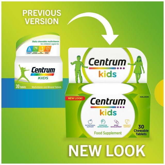 Centrum Kids Multivitamins with Vitamins D C & Zinc Tablets 30 per pack