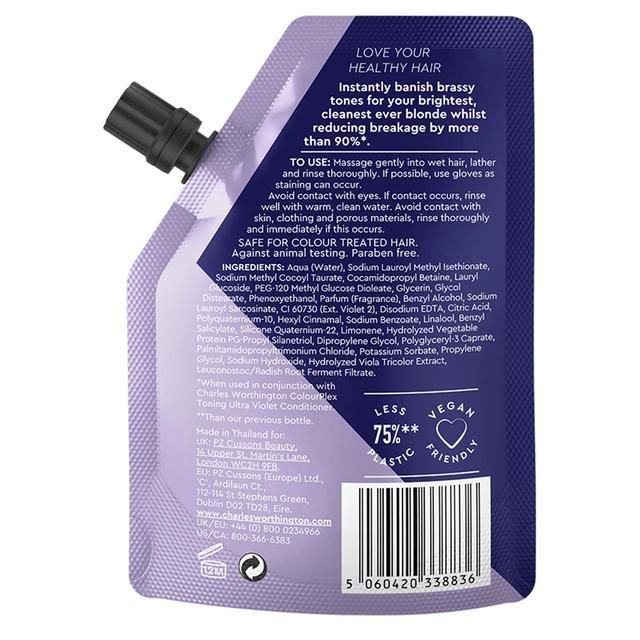 Charles Worthington Colourplex Toning Ultra Violet Shampoo Takeaway 75ml