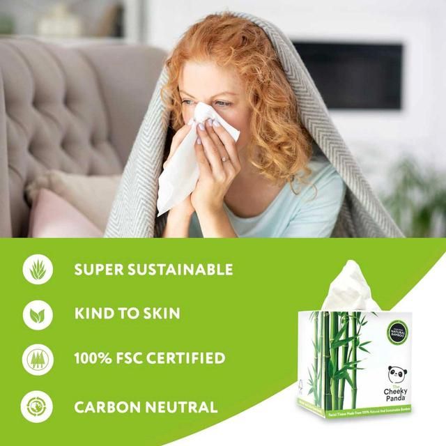 Cheeky Panda Natural Bamboo Facial Tissue 56 per pack