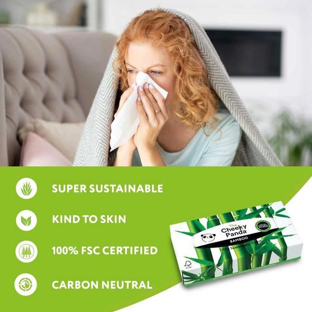 Cheeky Panda Natural Bamboo Facial Tissue 80 per pack