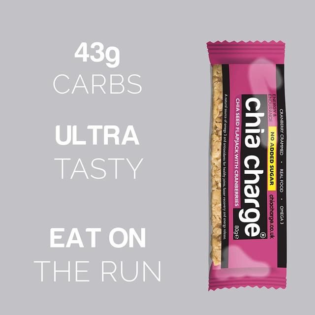 Chia Charge Cranberries Chia Seed Flapjack - no added sugar 80g