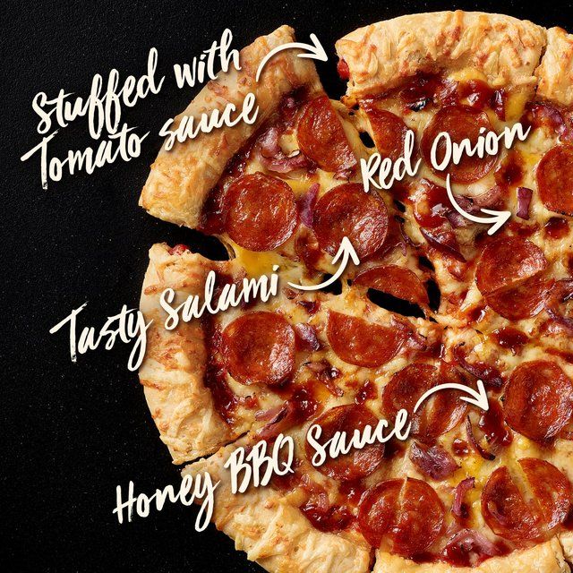 Chicago Town Takeaway Stuffed Crust BBQ Pepperoni Salami Large Pizza 635g