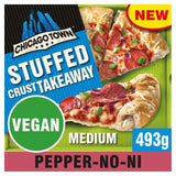 Chicago Town Takeaway Vegan Stuffed Crust Peppernoni Medium Pizza 493g