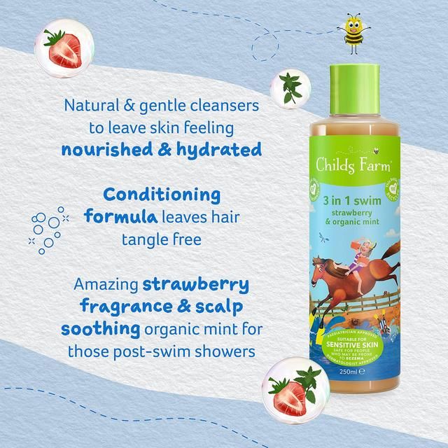 Childs Farm Kids Strawberry & Organic Mint 3 in 1 Swim 250ml