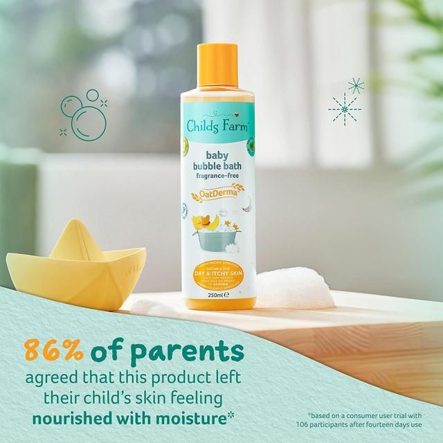 Childs Farm OatDerma Unfragranced Baby Bubble Bath 250ml
