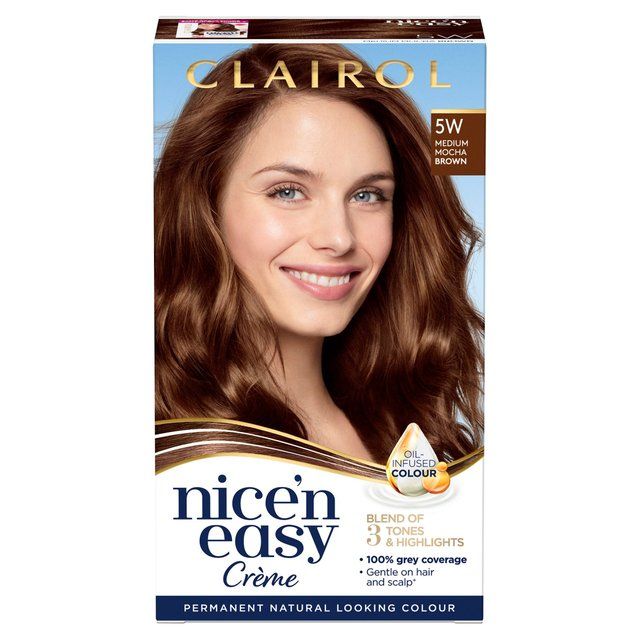 Clairol Nice'n Easy Creme Permanent Hair Dye 5W Medium Mocha Brown