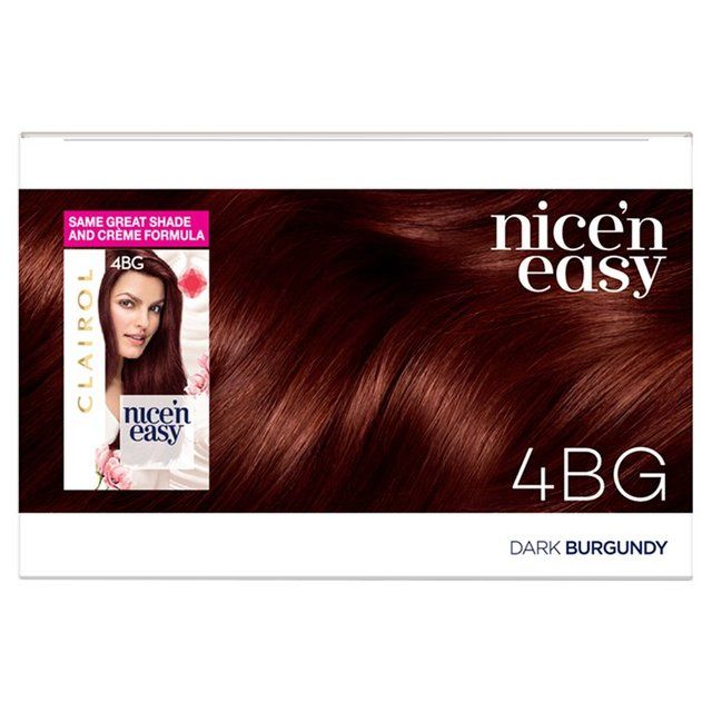 Clairol Nice'n Easy Hair Dye 4BG Dark Burgundy