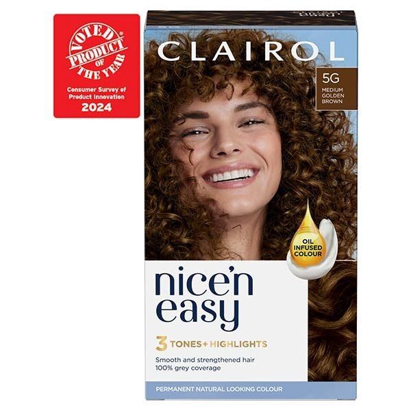 Clairol Nice'n Easy Hair Dye SB1 Ultra Light Beach Blonde 5G Medium Golden Brown