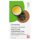 Clearspring Organic Japanese Matcha Genmaicha Green Tea Teabags 20 per pack
