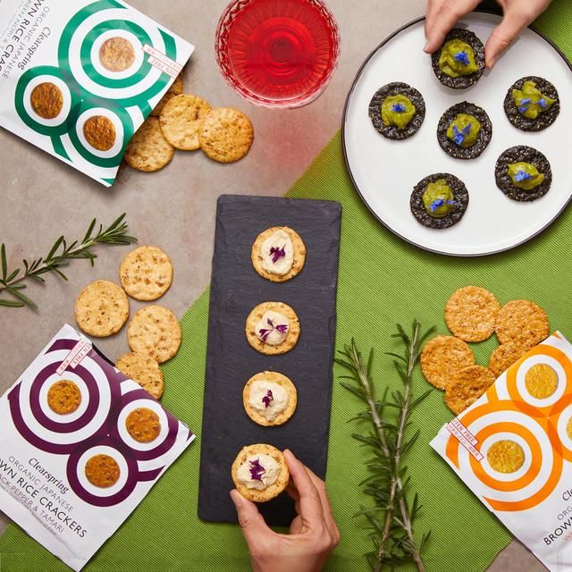 Clearspring Organic Whole Sesame Brown Rice Crackers 40g