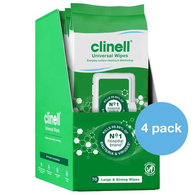Clinell Universal Wipes 4 x 70 per pack