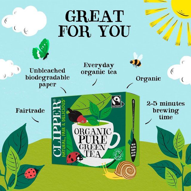 Clipper Organic Fairtrade Green Tea Bags 80 per pack