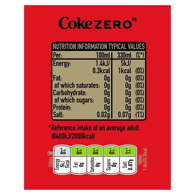 Coca-Cola Zero Caffeine Free 8 x 330ml
