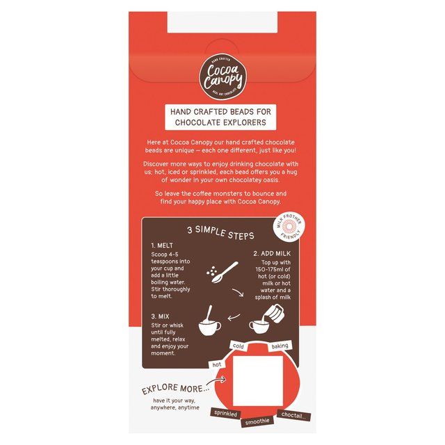 Cocoa Canopy Rich Dark Crafted Hot Chocolate Beads 225g