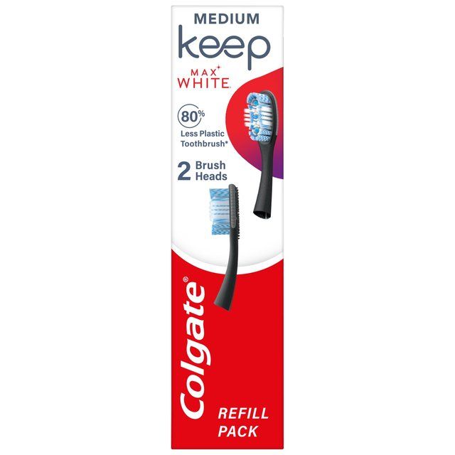 Colgate Keep Max White Toothbrush Replacement Heads 2 per pack