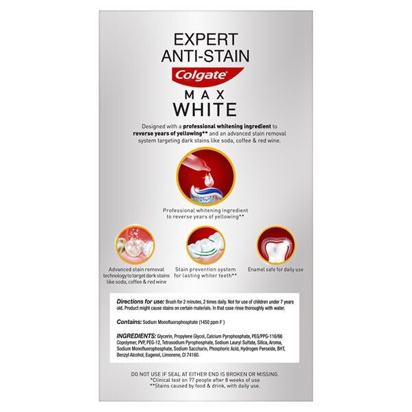 Colgate Max White Expert Anti-Stain Toothpaste 75ml