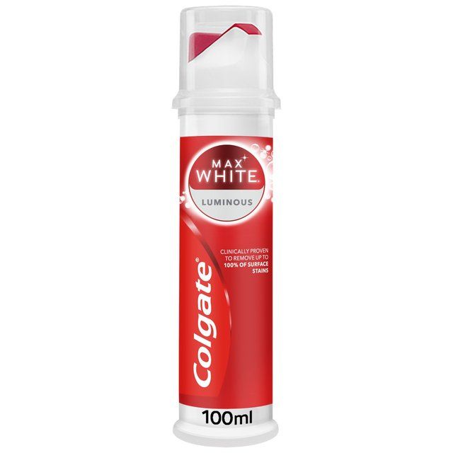 Colgate Max White Luminous Whitening Toothpaste Pump 100ml