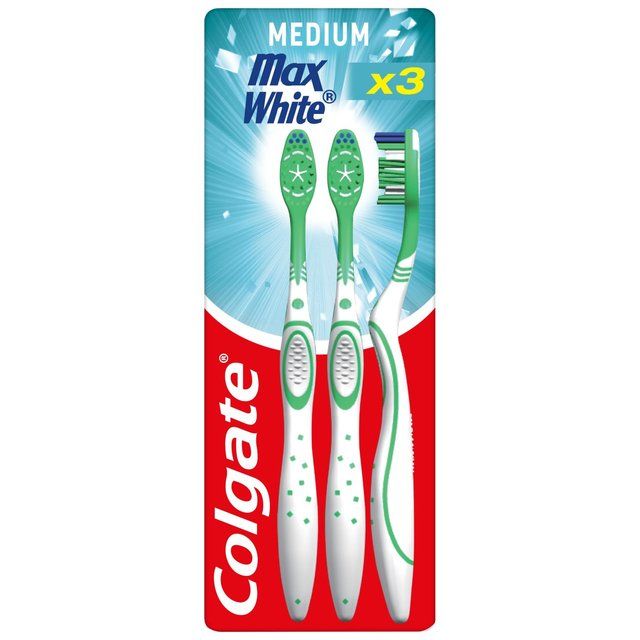 Colgate Max White Medium Toothbrush 3 per pack