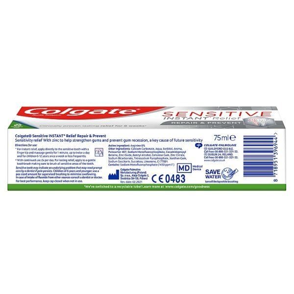 Colgate Sensitive Instant Repair & Prevent Toothpaste 75ml