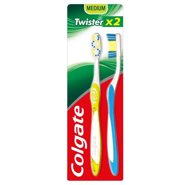 Colgate Twister Fresh Medium Toothbrush Twin Pack 2 per pack