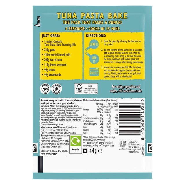 Colman's Tuna Pasta Bake Recipe Mix 44g