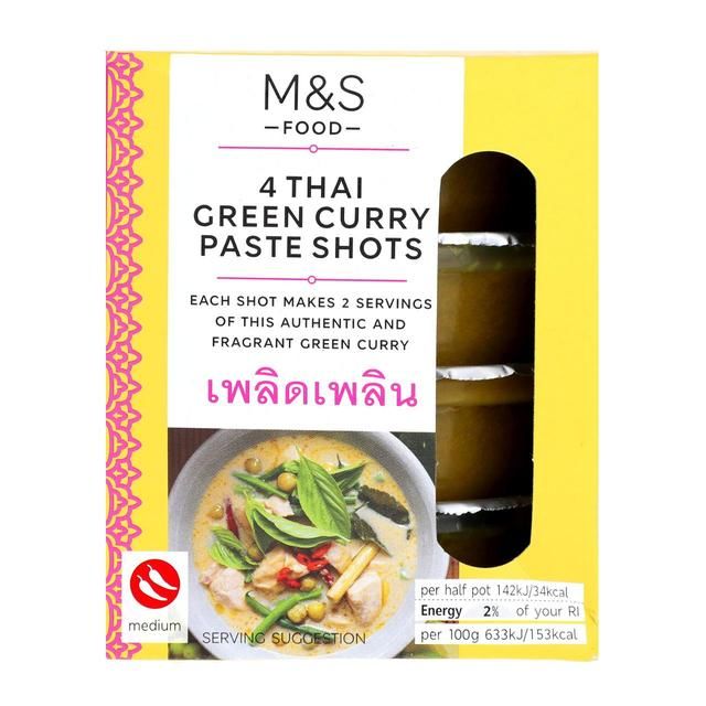 Cook with M&S Thai Green Curry Paste Pots 4 x 45g