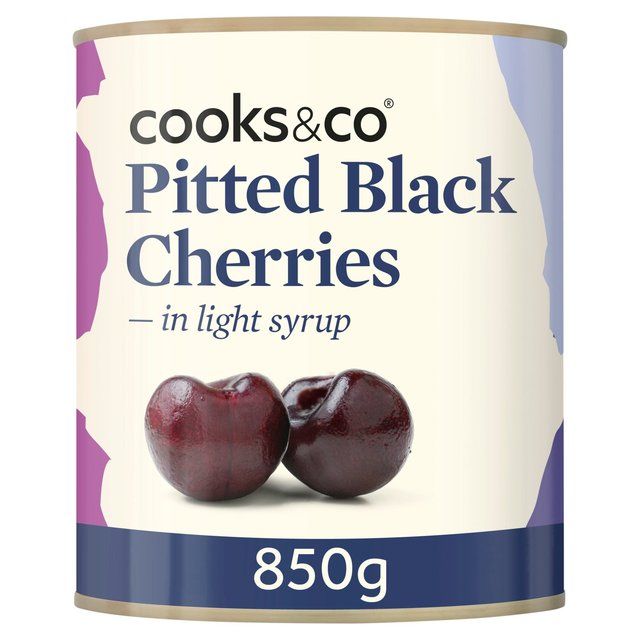 Cooks & Co Pitted Black Cherries 850g