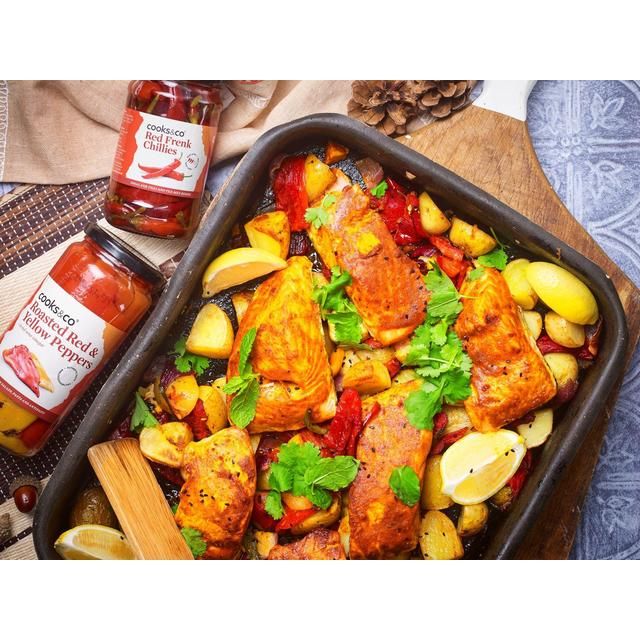 Cooks & Co Roasted Red & Yellow Peppers 460g