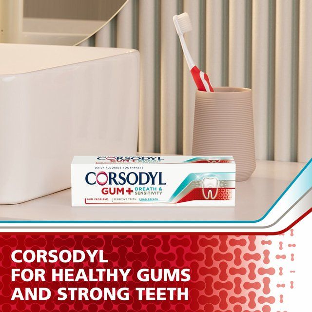 Corsodyl Gum+ Breath & Sensitivity Toothpaste   75ml