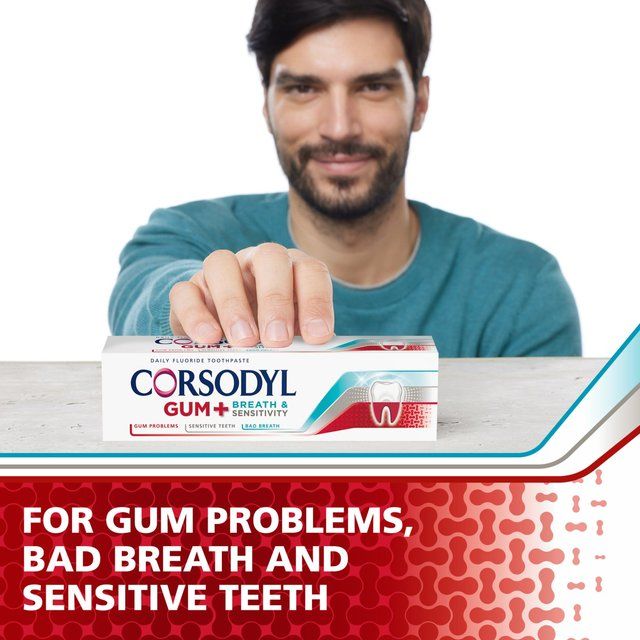 Corsodyl Gum+ Breath & Sensitivity Toothpaste   75ml