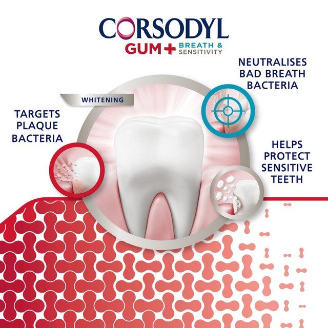 Corsodyl Gum+ Breath & Sensitivity Toothpaste Whitening   75ml