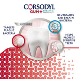 Corsodyl Gum+ Breath & Sensitivity Toothpaste Whitening   75ml