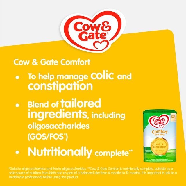 Cow & Gate Comfort Baby Milk Formula Powder from Birth to 12 Months 800g