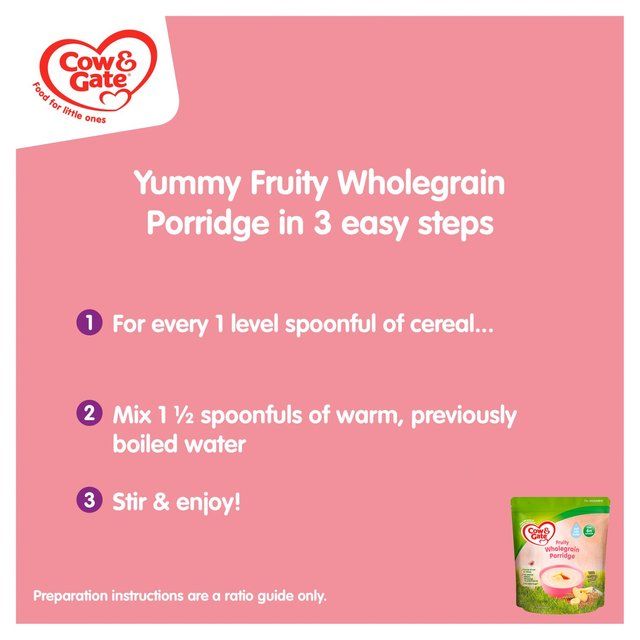 Cow & Gate Fruity Wholegrain Porridge 6 mths+ 125g