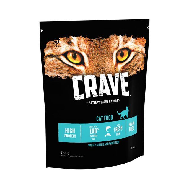 Crave Natural Grain Free Adult Dry Cat Food Salmon & Whitefish 750g